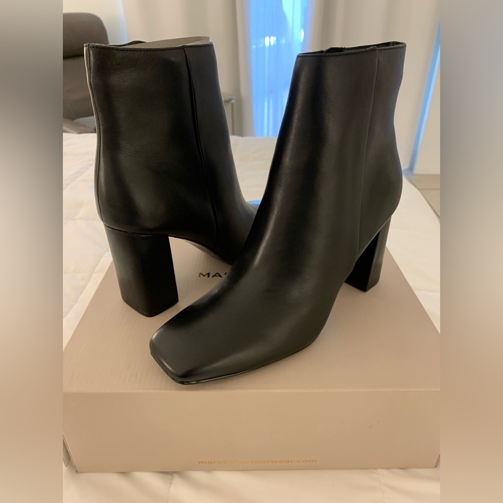 Marc Fisher Black Ankle Boots NEW IN BOX! 9 1/2, never worn, 4 inch heel. - Picture 6 of 15